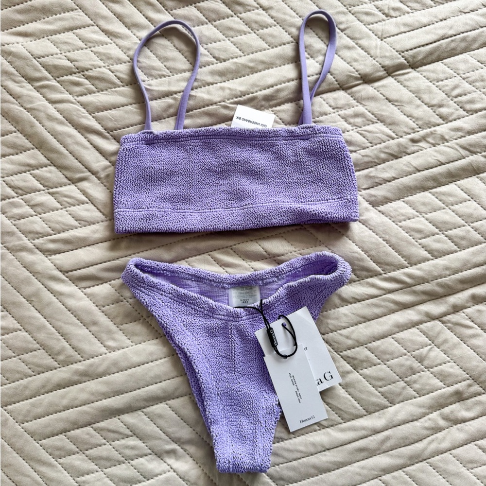 Hunza G lilac Gigi Bikini Set - Two Piece Swimwear - Picture 2 of 6